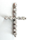 18K White Gold Diamond Cross Pendant 2