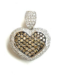 18K White Gold Diamond Heart Pendant 1