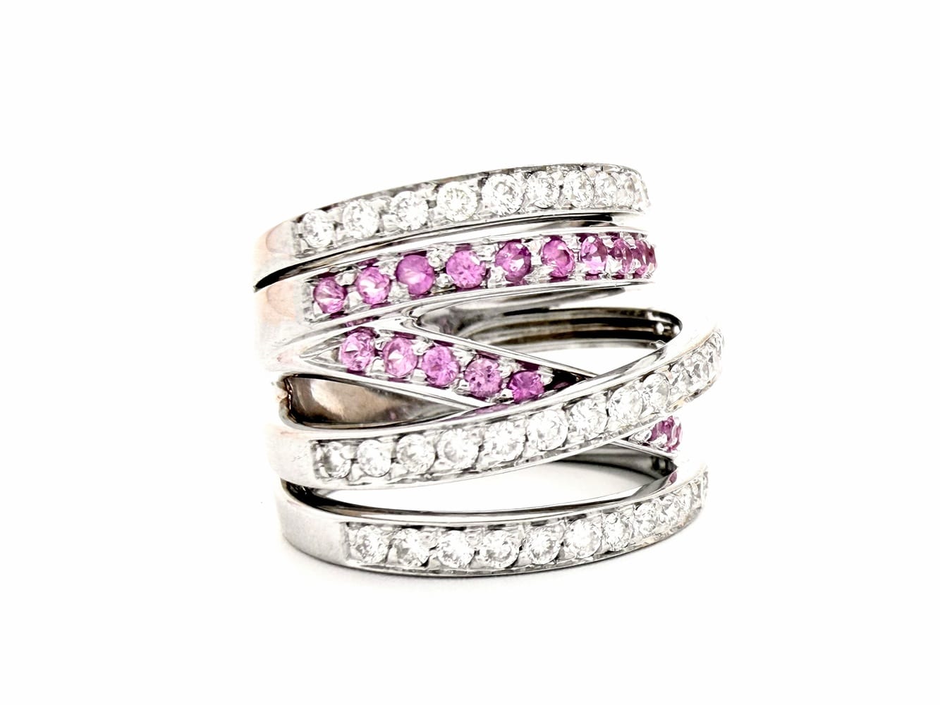 18K White Gold Sapphire & Diamond Ring 2