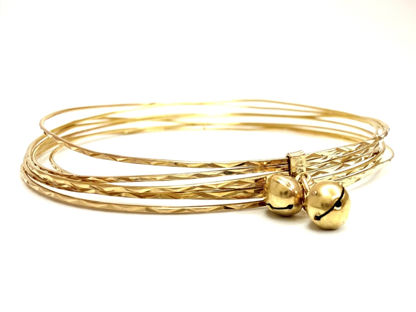 14K Yellow Gold 7-Day Connected Bangle 2