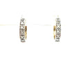 14K Gold Diamond Huggies Earrings 3